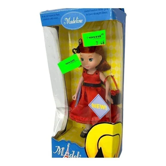 Madeline Poseable Doll Holiday Red Dress2003 Learning Curve PARIS READ 8 inch